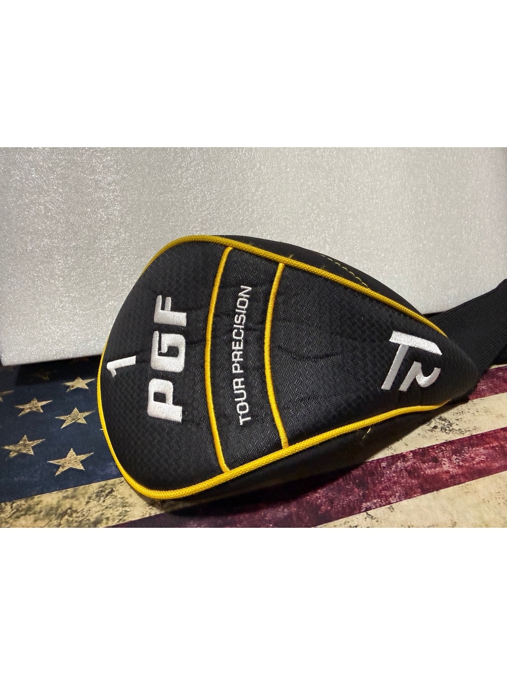 PGF Tour Precision TP No 1 Driver Golf Club Headcover Black Gold